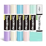 TECKWRAP Permanent Adhesive Vinyl Bundle for Crafting Cutter 12