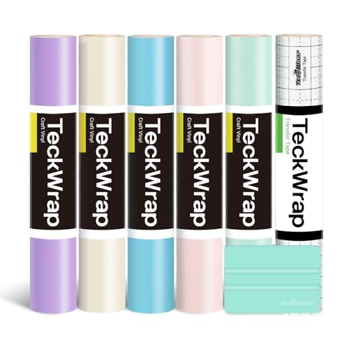 TECKWRAP Permanent Adhesive Vinyl Bundle for Crafting Cutter 12