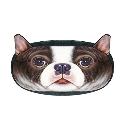 Image of Wrapables Dog Face Zippered Pencil Case (Set of 2), Chihuahua & Bulldog