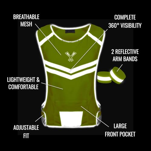 Reflective Safety Vest with Pocket & 2 Bands, High-Visibility Running Vest - image 4