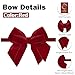 AIMUDI Red Velvet Ribbon Bows 4'' Christmas Bows for Gift Wrapping Premade Gift Bows Velvet Bows for Christmas Trees Wreaths Presents Crafts Home Christmas Winter Decorations, 12 PC