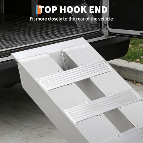 GarveeTech Aluminum Ramps, 6000 Lbs, Heavy-Duty Ramps with Top Hook Attaching End, Universal Loading Ramp for Motorcycle, Tractor, ATV/UTV, Trucks, Lawn Mower, 60" L x 12" W, 2Pcs by GarveeTech - Image 5