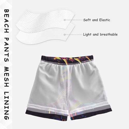 Pigsaly Boys' Swim Board Shorts Angry Dragon Painted Boy's Swim Trunks Kids Swimwear M4