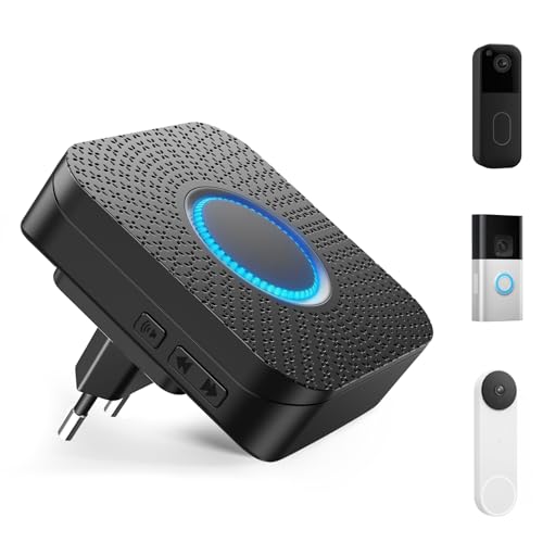 Satisure 3-in-1 Funk Erweiterung Set Türklingel Türklingel Verlängerung Kompatibel mit Ring Blink und Google Nest Video-Türklingel Keine Verkabelung erforderlich einfache Einrichtung