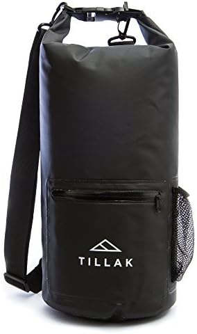 Kiwanda Dry Bag, PVC-Free Waterproof Backpack with Zip and Bottle Pocket, Padded Adjustable Straps - Roll Top Compression Dry Sack Perfect for Kayaking, Boating, Fishing, Camping, or The Beach