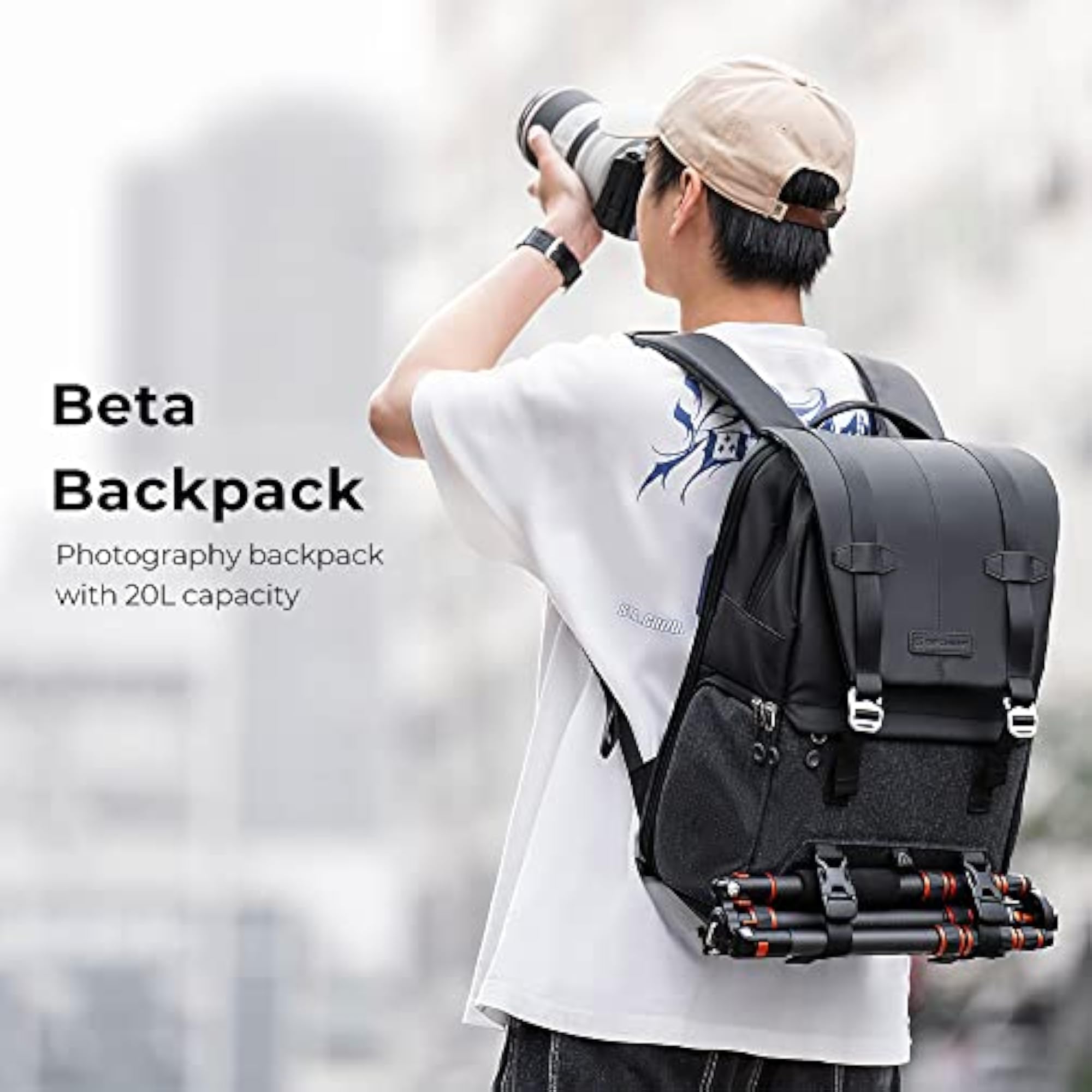 Fashion Camera Backpack 20L Large Capacity with Laptop Compartment