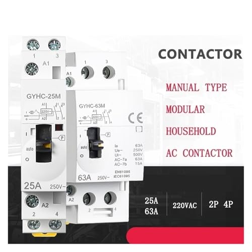 Contacteur CA à commande manuelle 63A pour sécuriser vos circuits haute puissance - 2