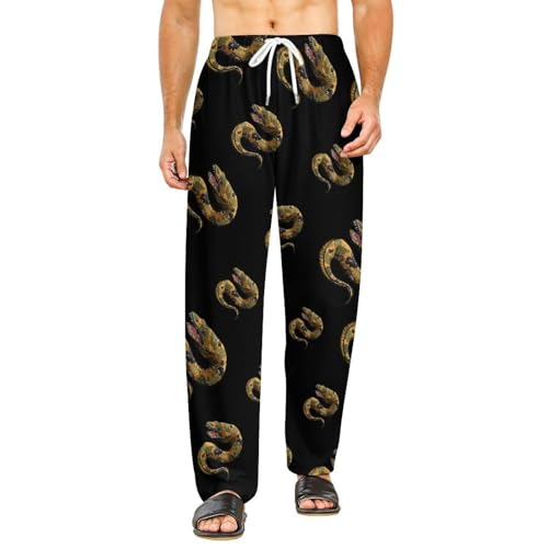 Moray Eel Camouflage Pajama Pants with Pockets Print Loungewear Bottoms Soft Sleep Pants for Men Women