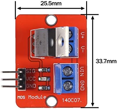 10Pcs IRF520 Driver Module MOS Button Drive 3.3V-5V Power PWM Output 0-24V Driving Board for Arduino ARM Raspberry Pi