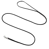 Mendota Pet Petite Snap Leash (Nylon) - Dog Lead - Made in The USA - Black, 1/8 in x 72 in (Fine)