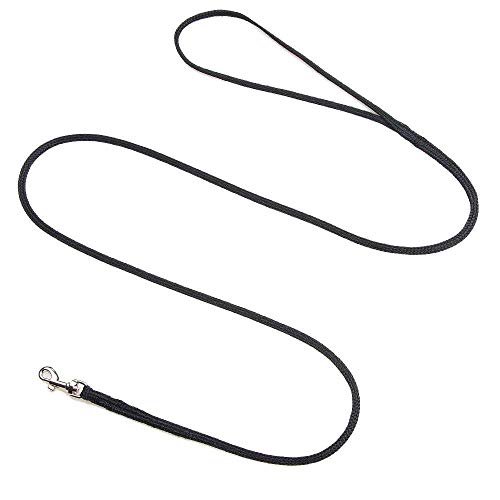 Mendota Pet Petite Snap Leash (Nylon) - Dog Lead - Made in The USA - Black, 1/4 in x 36 in (Medium)