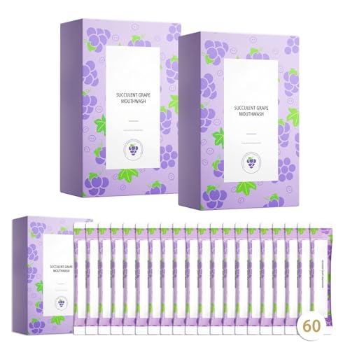 60PCS Travel Size Mouthwash,Portable Mini Mouthwash,Long-Lasting Freshness Travel Mouth Wash for Oral Care A28