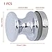Chinflly Shower Glass Door Handle, Sliding Shower Doors Knob Stainless Steel One Sided Pull Hardware for Bathroom Glass Doors, 2PCS(Polished Chrome)