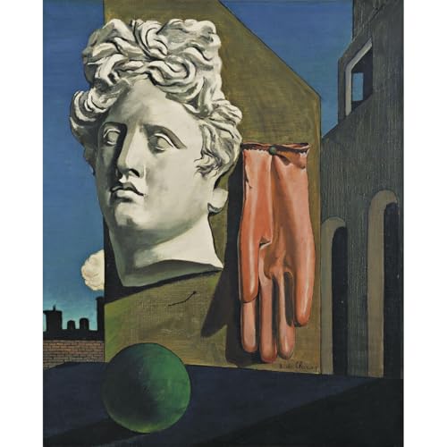 Toile de Chirico La chanson de l'amour 76x101cm élimine le vide de vos grands murs blancs de bureau