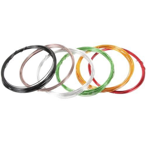 CIYODO 6 pièces Fil Aluminium pour Bonsaï Fil Aluminium Anodisé pour Entraînement Bonsaï et Artisanat DIY Flexible et Jardinage et Créations Manuelles