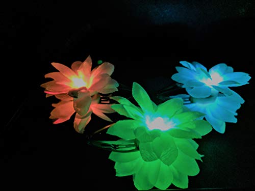 Glowing Led Light Up Flower Clip For Hair - Rainbow Daisy - Edc, Easter Gift For Girl, Glow In The Dark, Bachelorette Party Favor, Light Up Accessories, Led Scrunchie, Hair Lights, Rave, Light-Up Daisy, Electric Daisy #TOP4