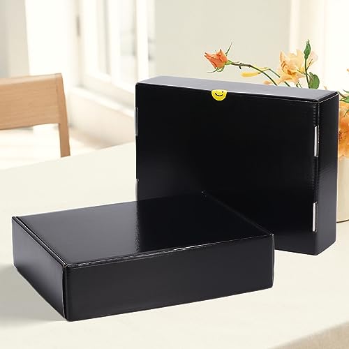 Image of HORLIMER 12x9x3 inches Shipping Boxes Set of 20, Black Medium Corrugated Cardboard Gift Mailer Box