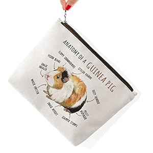 BiuNiuring Guinea Pig Gifts for Women Guinea Pig Gift for Guinea Pig Lovers Guinea Pig Cosmetic Bag Guinea Pig Makeup Bag Anatomy of A Guinea Pig