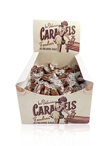 Caramels au beurre salé, Karamellbonbons mit gesalzener Butter aus der Bretagne, 1kg im Display Cover