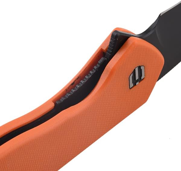 Miniatura 7 de SHIELDON Viper - Cuchillo de bolsillo negro con acabado DLC de 60.6 in, hoja de acero G10, mango anidado, cuchillo plegable calificado como cuchillo