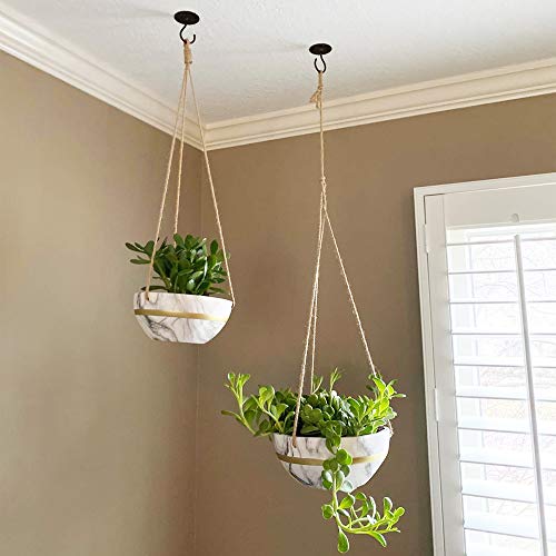 3 Pcs Wall Mount Ceiling Hooks Wall Hooks for Plant Indoor Ceiling Hooks,Wall Hooks with Ceiling Installation Cavity Wall Fixing Accessories Suit for Hanging Plants,Bird Feeder,Holiday Decorations - Thumbnail 2