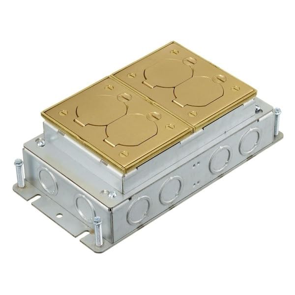 Electrical Box, 35 cu in, Floor Box Type, 2 Gangs, Steel, Rectangular Shape, Mfr: FB2422-A
