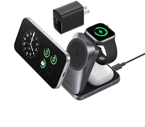 Anker Prime 3-in-1 Charging Station, AirCool Wireless Charger, Qi...