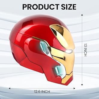 Iron Hero MK 50 Helmet for Man – 1:1 Wearable Collectible with Voice, Touch & Remote Control, LED Eyes & Realistic Sound Effects – Cosplay & Display Prop Gift for Adults and Teens
