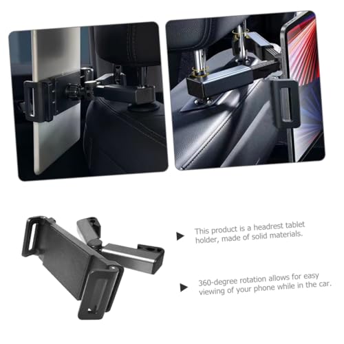 Yardenfun Encosto De Cabeça Do Banco Traseiro Do Carro Fixo Giratório Tipo Clipe Suporte Para Celula