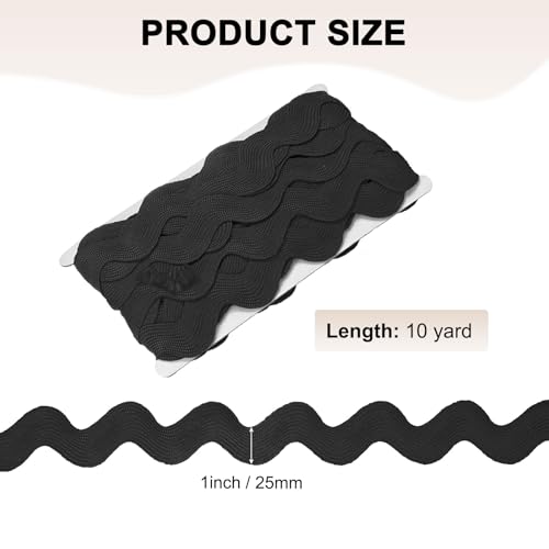 Ruban à franges noir 25mm de 9m idéal pour customiser vos vêtements - 4