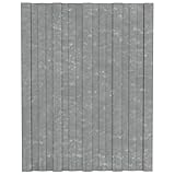 vidaXL 12x Panel para Tejado Plancha Lámina de Techo para Garaje Caseta Placa Cobertizos Establos Casas Móviles Acero Galvanizado Plata 60x45 cm