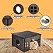 WeGXY Wooden Guinea Pig House with Windows, Large Ventilated Hideout for Guinea Pigs, Hamster Hideaway, Natural Wooden Habitat for Chinchilla, Mice, Gerbils, Small Animal House with Chew - Walnut