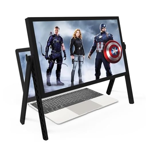 21 inch Screen Magnifier for Laptop,3D HD Screen Magnifying for Movies, Videos, and Gaming, Screen Enlarger with Adjustable Angle Design Amplifier Desktop Magnifier for Seniors Reading (Black)