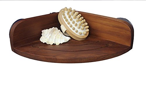 AquaTeak The Original Kai Corner Teak Shower Shelf