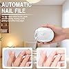 2Pcs Electric Automatic Nail Clipper for Seniors,Universal Automatic Fingernail Grinder,with LED Light & 3 Speeds, Silent Portable 3 in 1 Rechargeable Nail Trimmer for Whole Family & Travel Nail Care