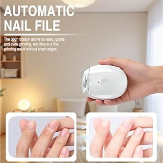 2Pcs Electric Automatic Nail Clipper for Seniors,Universal Automatic Fingernail Grinder,with LED Light & 3 Speeds, Silent Portable 3 in 1 Rechargeable Nail Trimmer for Whole Family & Travel Nail Care