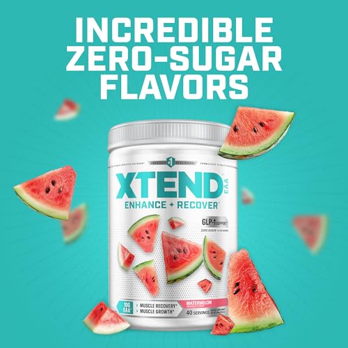 Image of Xtend EAA + BCAA Powder | Muscle Recovery & Lean Muscle Growth | 9 Essential Amino Acids for Intra Workout or Post Workout Recovery | 10g EAAs Per 2 Servings | Watermelon 40 Servings