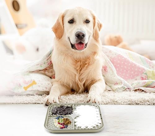 Zonopy Leckmatte für Hunde und Katzen, mit Saugnäpfen, quadratisch, für langsame Fütterung, für Angstlinderung und Langeweile, Hundespielzeug, um sie zu beschäftigen, Haustierpflege, Training