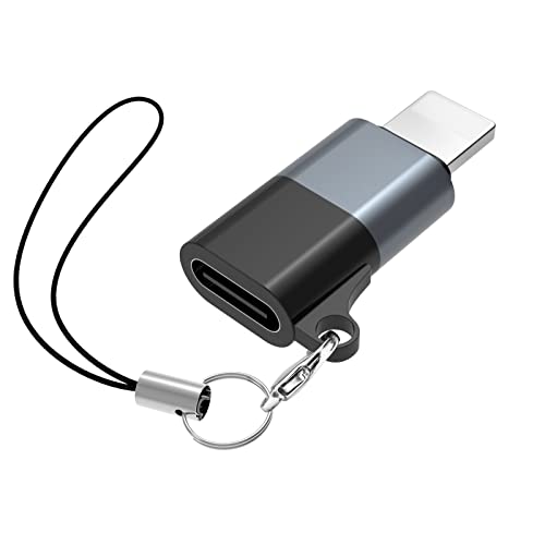 Goodaux USB C to Lightning Adapter, USB 2.0 OTG USB Adapter Support Charging Data Transmission Headset Call for iPhone, Not for SSD & HDD