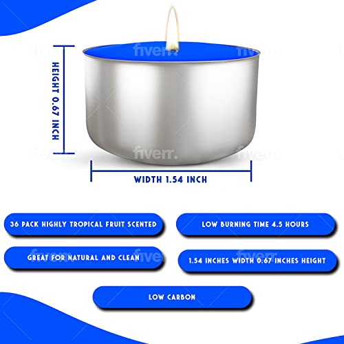 Scented Tealight Candles -36 Pk Lavender Scented - Tea Light Candles - Smokeless Tea Candles - Tea Lights Candles - Highly Scented Tea Lights - Tea Lights - Tea Light Candles Long Burn - Tea Candle #TOP1