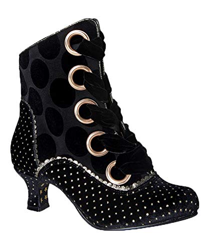 Bottines à lacets femme noir 39 faciles à enfiler contre le mal de pieds