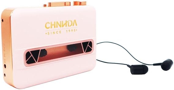 Class Walkman Portable Retro Cassette Player With Built In Speaker Pink/Gold C15
