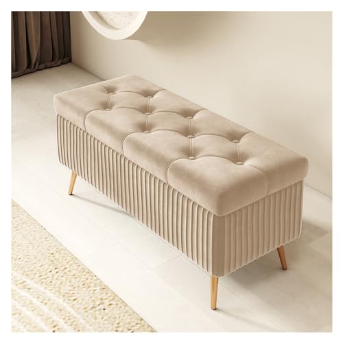 Foot Stool For Bed Storage Benches with Bedroom Storage Benches End of Bed Benches Foot of Bed Benches Entrance Benches Storage Footstool Benches Bed Step Stools For High Beds(White,100*40*45cm)