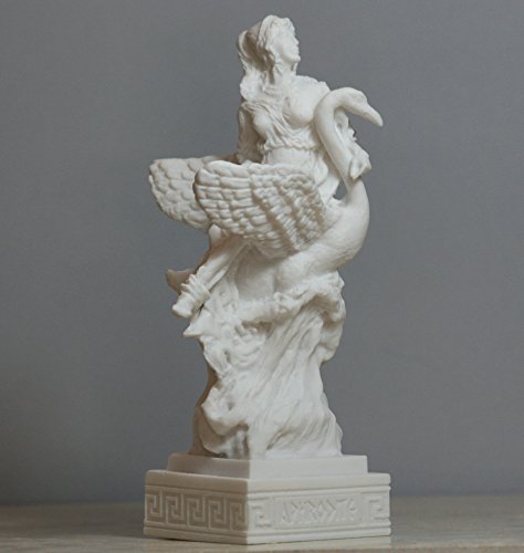 Estatua de Aphrodite y Cisne Venus Griega Alabastro 6.3 in