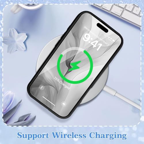 Image of DIZORO Compatible for iPhone 16 Pro Max Cover 6.9, Luxury Diamond Cute with Bow Glitter Bling Case with Full Camera Protection Shockproof PC+TPU Glossy Shiny Back Cover Case for Girls Women (Black)