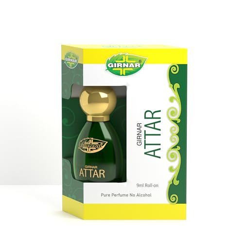 Image of Girnar Attar 9ml | Non-Alcoholic Premium Concentrated Perfume | Rose, Saffron, Oud Shanaya, Agarwood, Caramel & Woody Scent