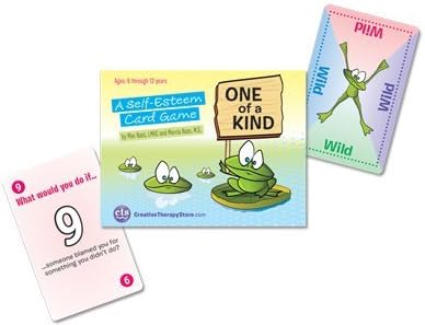 Uno de una clase un juego de cartas de autoestima