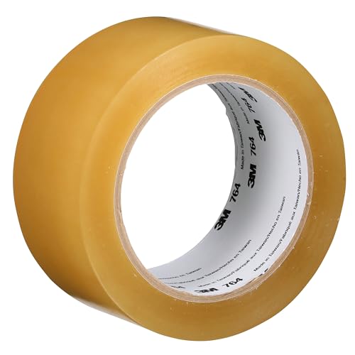 Image of 3M Vinyl Tape 764, General Purpose, 2 in x 36 yd, Transparent, 1 Roll, Light Traffic Floor Marking Tape, Social Distancing, Color Coding, Safety, Bundling