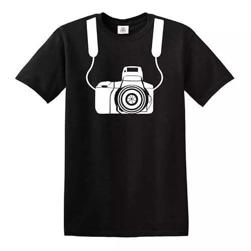Image of I Shoot People T-Shirt Funny Unisex Camera Photograph Photo Tee Top(Black, 5XL)
