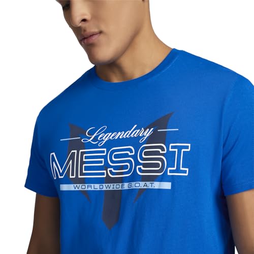 Image of Messi Men's Wingstar Logo Tee, Lifestyle Short Sleeve T-Shirt | Standard Fit with Graphic